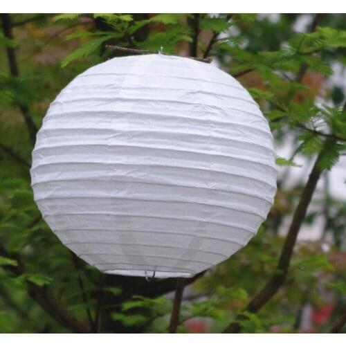 10pcs/Lot) 8''(20cm)Free Shipping Chinese Paper Lantern Round White for party decoration Wedding Lantern Decorations