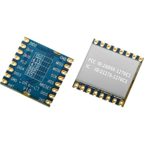 2pcs/lot lora1276-C1 FCC certified 915MHz | 868MHz 100mW sx1276 chip long range 4Km RF Wireless LoRa Module