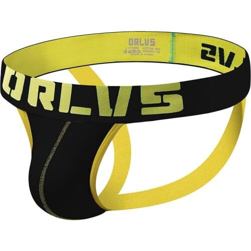 2020 ORLVS Brand sexy gay jockstrap men underwear sissy panties cueca tanga men thong g string mesh double jockstrap OR154