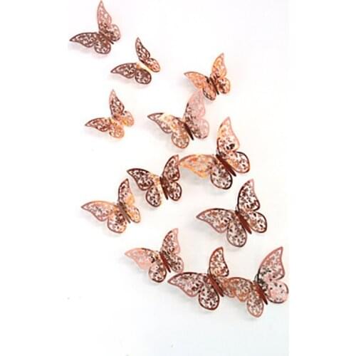 3D Three-Dimensional Butterfly 12 Wall Stickers Home Simulation Double-Sided Decoration