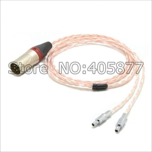 Free shipping Handmade 5N OFC pure copper for HD800 HD 800 Balance Headphone Cable Upgrade Cable