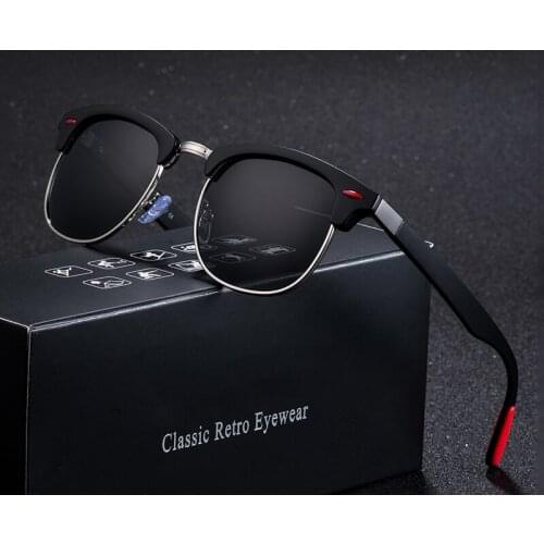 Brand Designer High Quality Classic Polarized Sunglasses Men Women Retro Sun Glasses Female Male Mirror Sunglass De Sol P26
