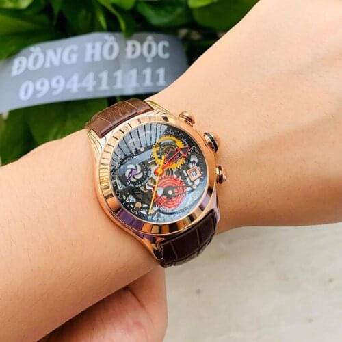 Reef Tiger/RT New Women Fashion Automatic Mechanical Watches Swiss Ronda Movement Skeleton Watches Rose Gold Case Date Watches
