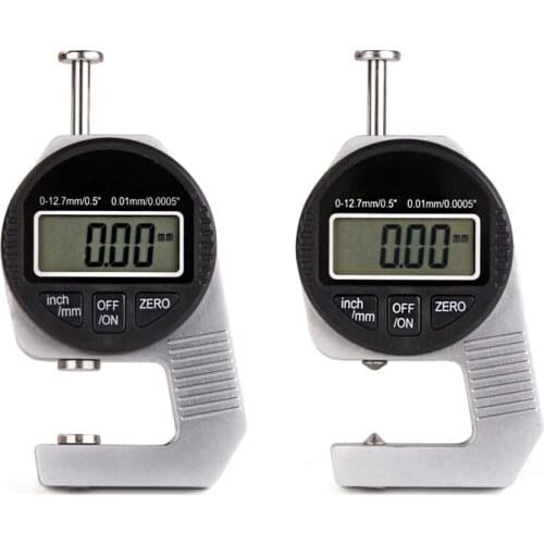 Digital Thickness Gauge Meter micrometer 12.7mm Large LCD Electronic Dial Indicator Sponge Thickness Measure Tool