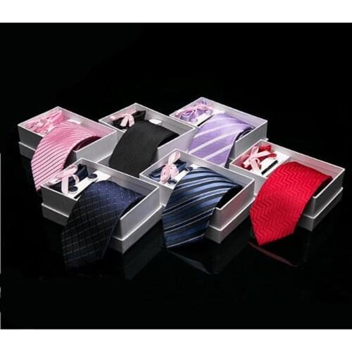 2018 New 6pcs/set Silk ties Mens Ties Necktie set Stripe Mans Tie Neckties with gift box