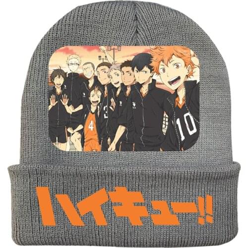 Haikyuu!! Shoyo Hinata Tobio Kageyama Hip Hop Masked Hat Brimless Pullover Cap Headgear Helmet