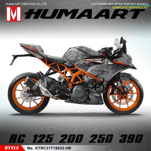 HUMAART Vehicle Stickers Vinyl Wrap Kit for RC 125 200 RC125 RC200 2017 2018 2019 2020 2021, Customizable