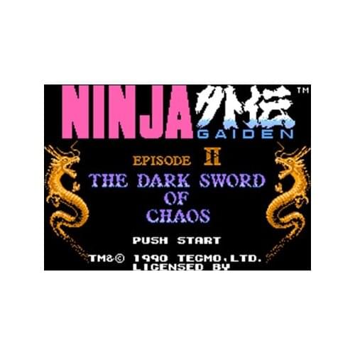 NINJA GAIDEN 2 60 Pin Game Card Customized For 8 Bit 60pins Game Player