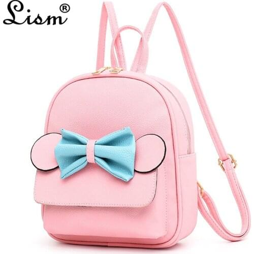 Cute Bow Backpack Fashion Parent-Child Students Women Bow Shoulder Bag Backpack School Travel Bag 2019 new