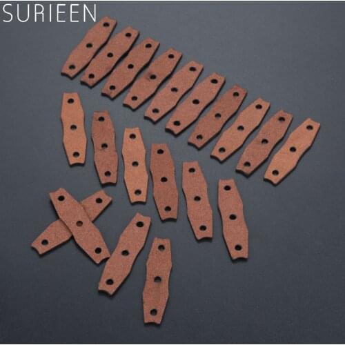 20 Pcs Hunting Microfiber Leather Slingshot Pouches Pouch For Outdoor Shooting Catapults Sling Shots Bow Replacements 50*14*8mm