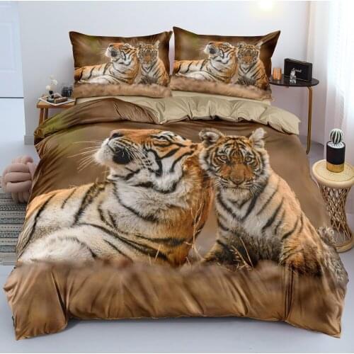 3D Linens Bed Camel Duvet Covers Sets Pillow Shames Set Full King Queen Double Full Twin Size Animal Custom Tiger Home Textile