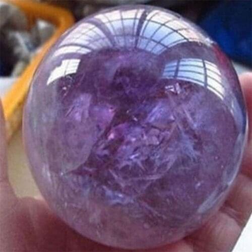 Natural Dream Amethyst Ball Polished Globe Massaging Ball Reiki Healing Stone Home Decoration Exquisite Gifts Souvenirs Gift 1pc