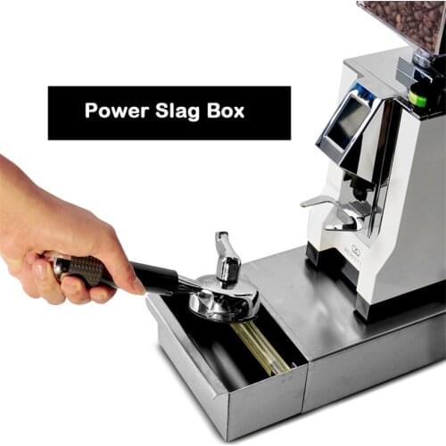 Silvery Coffee Knock Box Stainless Steel Espresso With Drawer Coffee Slag not Splash Manual Coffee Grinder Coffee Accessories