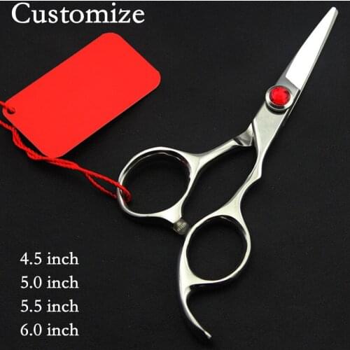Customize Upscale Germany 440c 4.5/5/5.5/6 inch hair scissors cutting clipper haircut shears barber tools hairdressing scissors