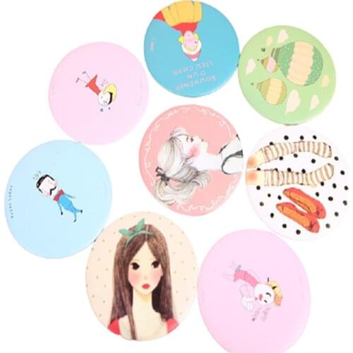 1pc Makeup Mirror Portable Hand Mini Make Up Mirror Travel Round Pocket Cosmetic Mirror Portable Beauty Makeup Tools Accessories