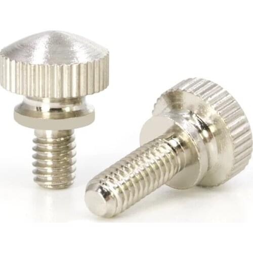 10PCS M3 M4 M5 Hand screw knurled copper nickel plated hand screw computer case screw