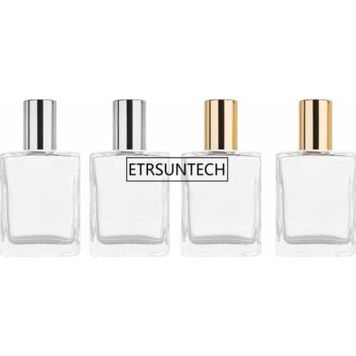 100pcs 15ml Square Mini Portable Steel Ball Bottle Refillable Roll on Bottle For Essential Oil F3547