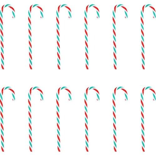 12pcs Decorative Pendant Candy Cane Hanging Xmas Tree Hanging Candy Cane Decor Decorative Items Pendant Candy Cane