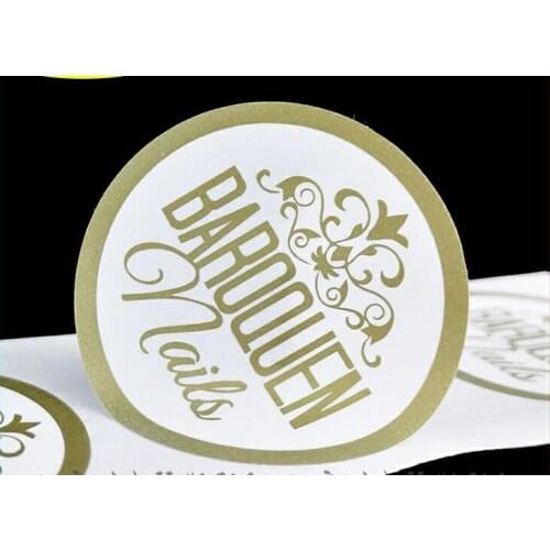 2.5 Inches Custom Logo Printing With Brand Name Self Adhesive Sticker Label