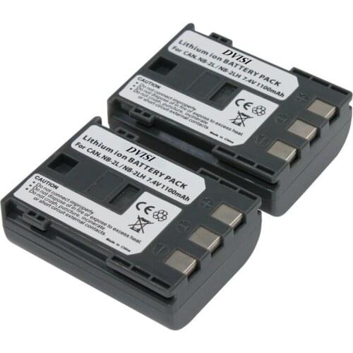 2Pcs/lot 7.4V 1.1Ah NB2L NB-2LH Replaceable Battery for Canon G9 Rebel XTi G7 HV-20 ZR-850 S30 HV-40 350D 400D G7 G9 S30 S40 z1