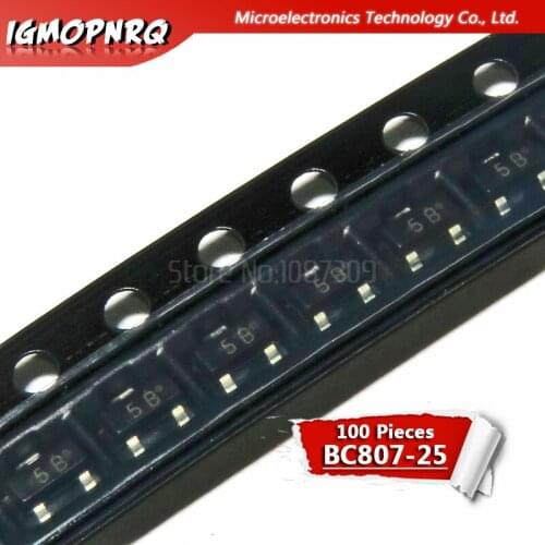 200pcs BC807-25 BC807 25 BC80725 ( 5BW ) SOT-23 SMD PNP general purpose transistor new original