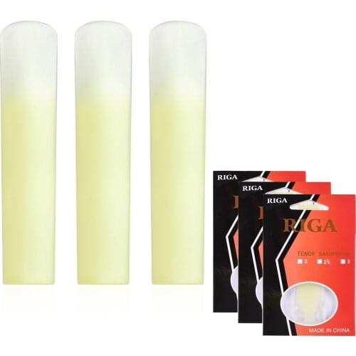 RIGA 3pcs Tenor Saxophone Reeds Sax Resin Reed Saxophone Accessories Strength 2.0 / Strength 2.5 / Strength 1.5