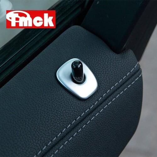 4PCS/Set Matte Silver For BMW X3 X4 G01 G02 2018 2019 ABS Chrome Car Styling Accessories Door Lock Cover Trim Sticker Auto Parts