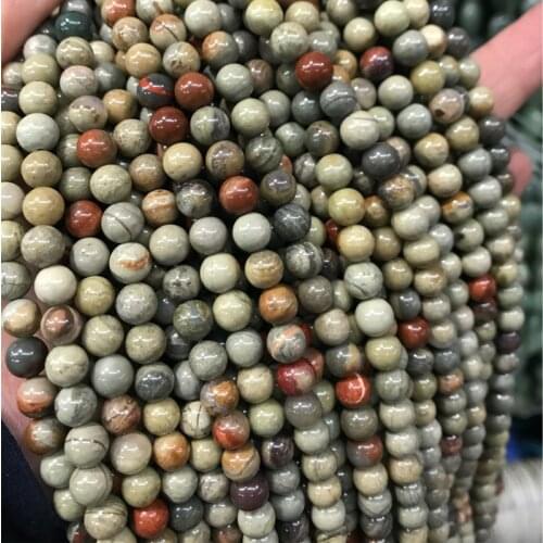 6/8/10mm Natural Brazil Astrophyllite Stone Beads For Jewelry Making Round Loose Stone Beads DIY Accessories Strand 15