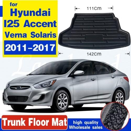 Cargo Mat Trunk Tray Boot Liner Floor Carpet For Hyundai I25 Accent Blue Verna Solaris Sedan 2011 2012 2013 2014 2015 2016 2017