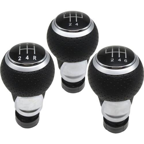 12mm 5/6 Speed Gear Shift Knob Lever Stick For Audi A4 B6 B7 B8 A6 S4 8K A5 8T Q5 8R S Line Ibiza 6J Seat Leon Mk1 Passat Golf