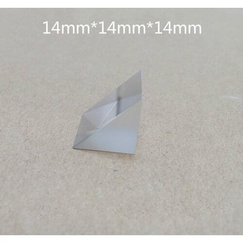 14 * 14 * 14mm Right Angle Isosceles Prism 90 Degree Total Reflection Prism Physical Experiment Ray Refraction Optical Glass