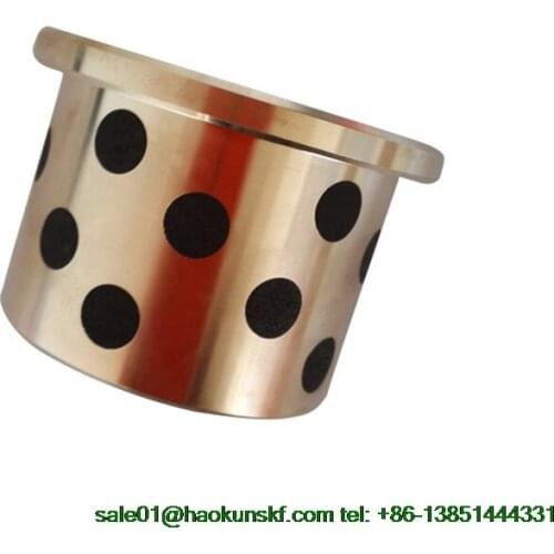 JFB5035 / 5035F (Size:50*60*35/75*5mm) Flanged Solid-Lubricanting Oilless Graphite Brass Bushing|Copper Bearing