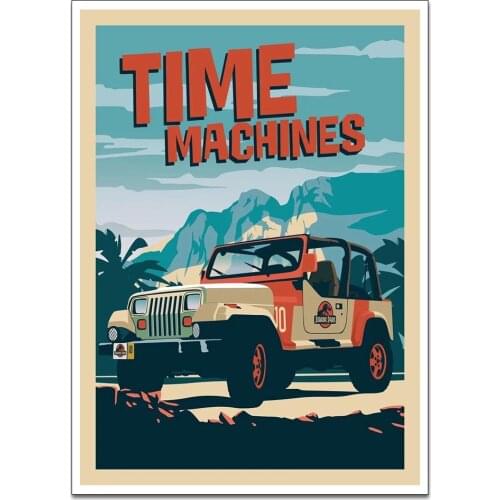 Canvas Print Dino Car Poster Decorative Picture Modern Wall Art Paintings Home Decor No Frame