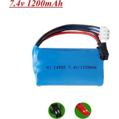 7.4V 1200mAh Li-ion battery 14500 for Electric Toys water bullet gun toys accessory 7.4V battery for Vehicles RC toy