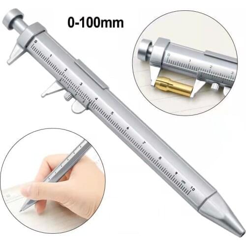 Multifunction Gel Ink Pen Vernier Caliper Roller Ball Pen Stationery Ball-Point Ball-Point 0.5mm Pen Portable Tools
