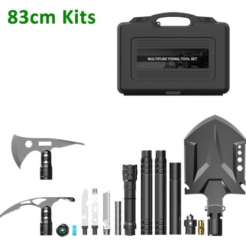 83cm Multifunctional Shovel Outdoor Survival Spade Axe Hoe Garden Fold Shovel Fold Tactic Camping Militari Folding Shovel Kits