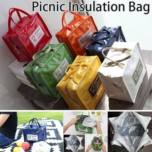 Fashion Portable Insulated PU Lunch Bag Thermal Food Picnic Lunch Bags for Lunch Food Box Bag Tote
