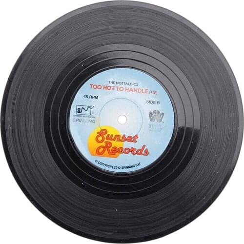 Fashion Vinyl Silicone Record Retro Type Drink Coasters Cup Mats 6pcs/ Set U7ED