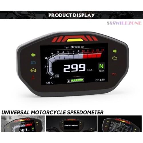 Motorcycle Genuine ABS LCD Mileage Water Temperature Oil Meter Modified Instrument Single and Double Four-Cylinder TFT Display