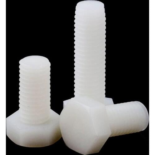 Nylon Outer Hexagon Plastic Screw Insulated Nylon Hex Bolt M8 M10 M12