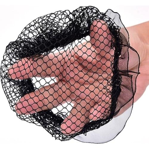New Ladies Solid Plan Black Hair Bun Cover Snood Net Ballet Women Dance Skating
