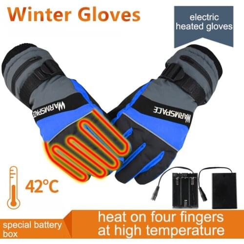 New Winter Electric Heated Motorcycle Gloves Keep Warm Equipment With Battery Safety Bicycle Outdoor Waterproof Riding Gloves