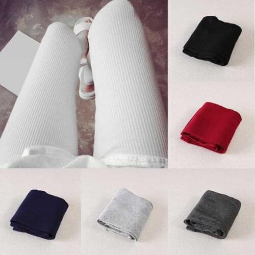 Autumn and Winter Cotton Leggings Thread Slim Thicker Solid Color Softer Warm Leggings Black Grey White Navy Burgundy Leggings
