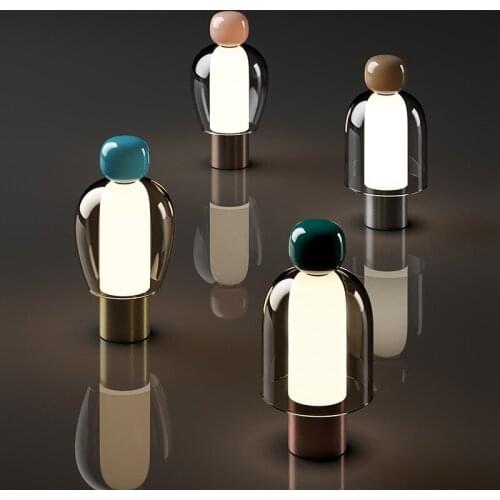 Nordic bedside decorative table lamp post-modern personality desk living room simple bedroom charging small table lamp