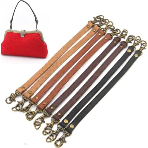 D30 DIY purse frame bag ingenious Line pressing Small Handle belt 1.2cm Width PU Hang buckle bag Accessories 2pcs