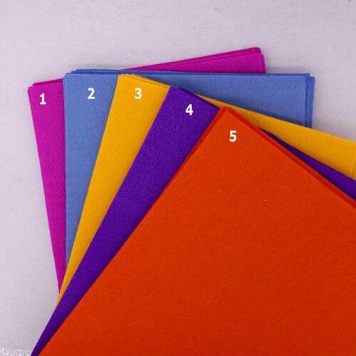 5 Pure Color Felt Cloth 1MM Felt Fabric Polyester Felt Fabrics Needlework DiyNeedle Sewing Handmade Fieltro Feltro Entretela