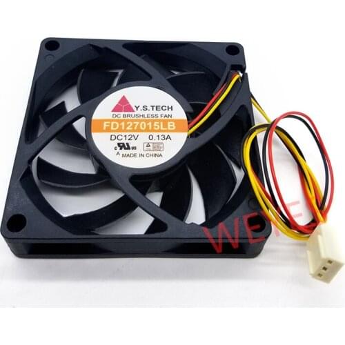 FOR Y.S TECH FD127015LB DC 12V 0.13A 70x70x15mm Server Cooling Fan