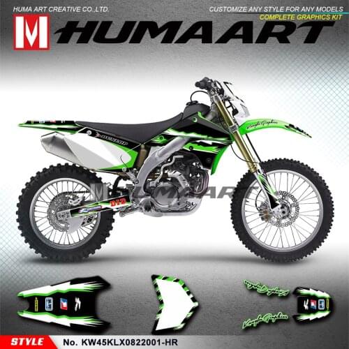 HUMAART Dirt Bike Graphics Custom Vinyl Wraps for KLX450R KLX 450 R KLX 450R 2008 2009 2010 2011 2012 2013 2014 2015 to 2021