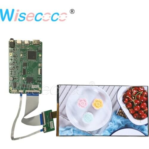 Wisecoco 7" 1920×1080 Landscape Type IPS LCD Screen + In-Cell Touch Display with MIPI Mini-HDMI Driver Board for Raspberry Pi