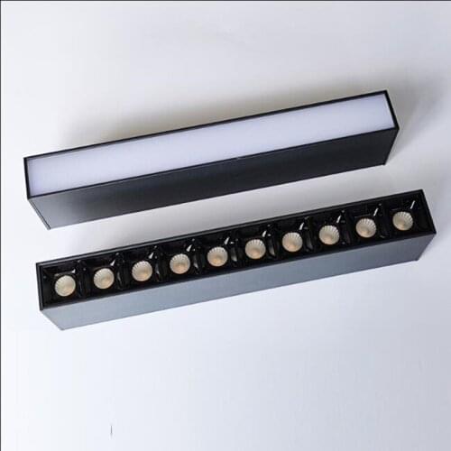 1pcs AC85-265V 20W LED Spotlight LED Track Light 20W Ceiling Lamp Floodlight White Black Body for Shop Stores Indoor Lighting